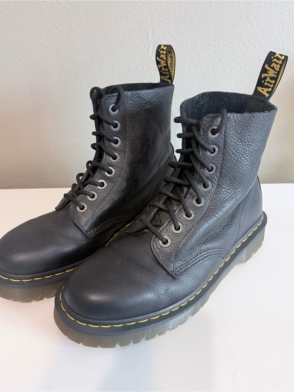 Dr. Martens Black Leather Lace-Up Boots